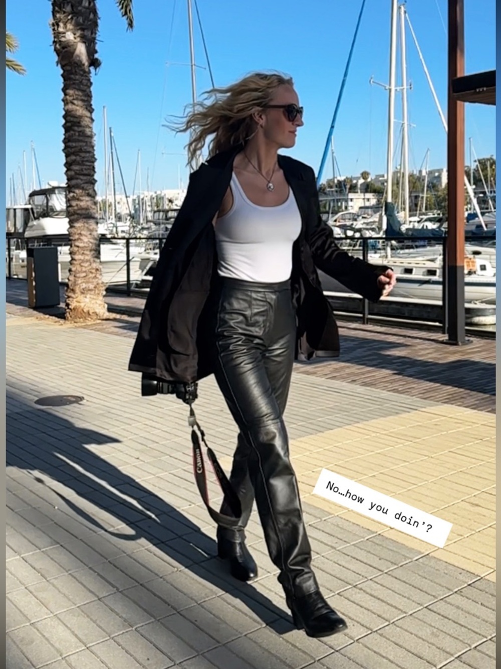 Italian Leather Women's Straight Leg Pants.
